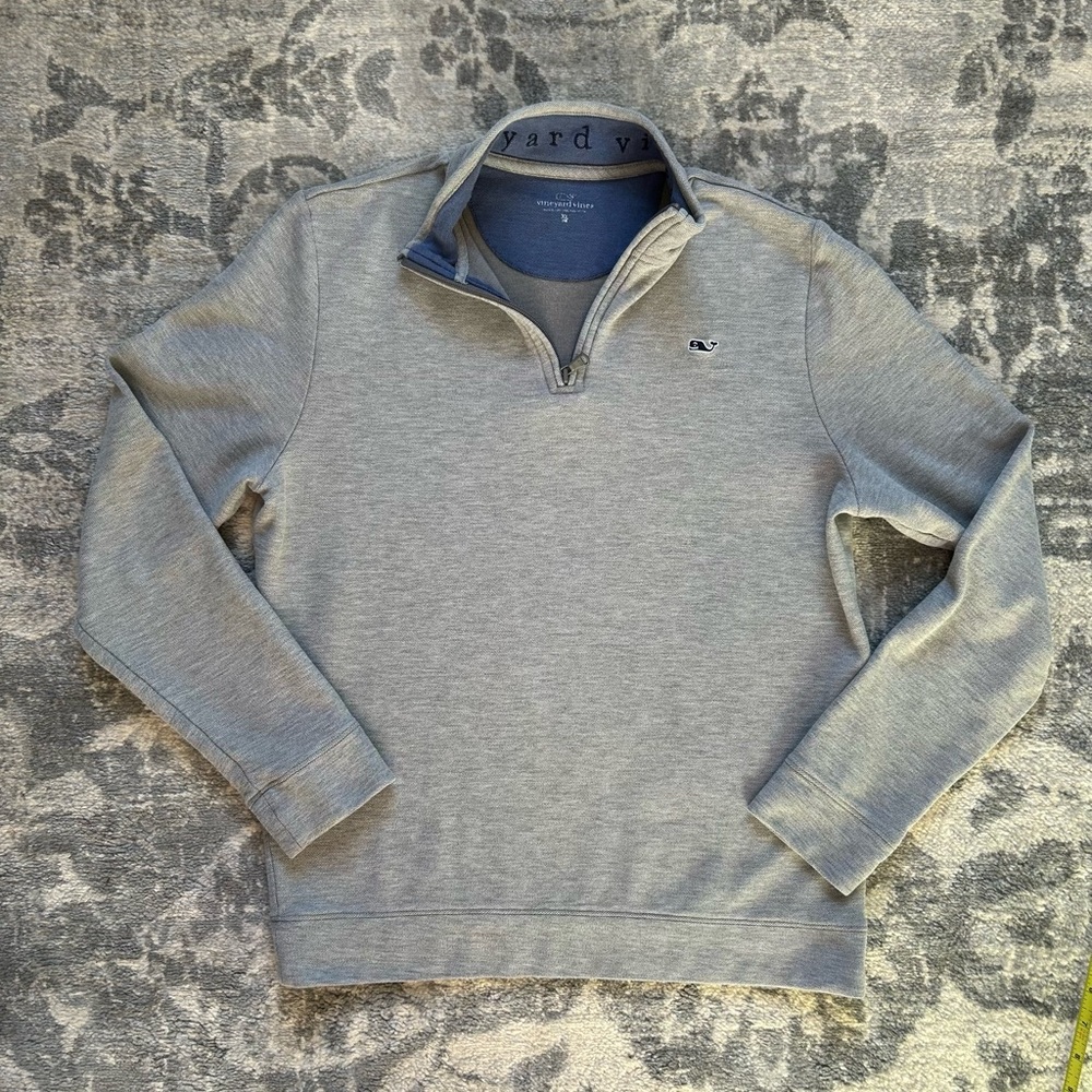 Vineyard Vines Boy’s Gray Quarter-Zip Sweater Size X-Large
